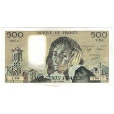 France, 500 Francs, Pascal, 1989, 1989-03-02, AU(55-58), Fayette:71.41, KM:156g