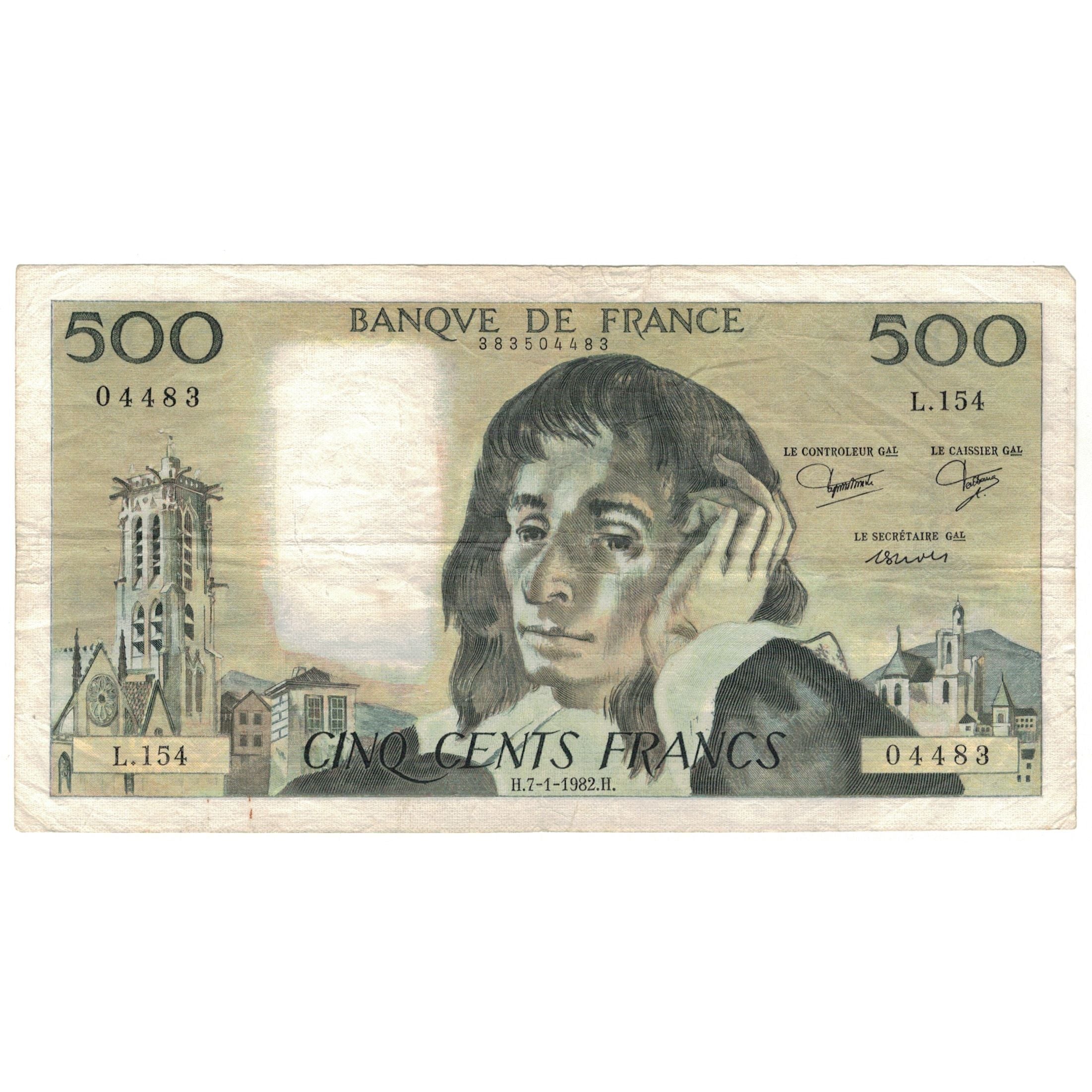 France, 500 Francs, 1982, L.154, TB+, Fayette:71.26, KM:156e