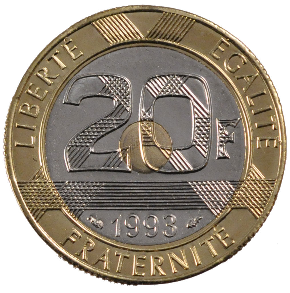 Francia, 20 Francs, 1993, FDC, Bimetallico, Gadoury:871