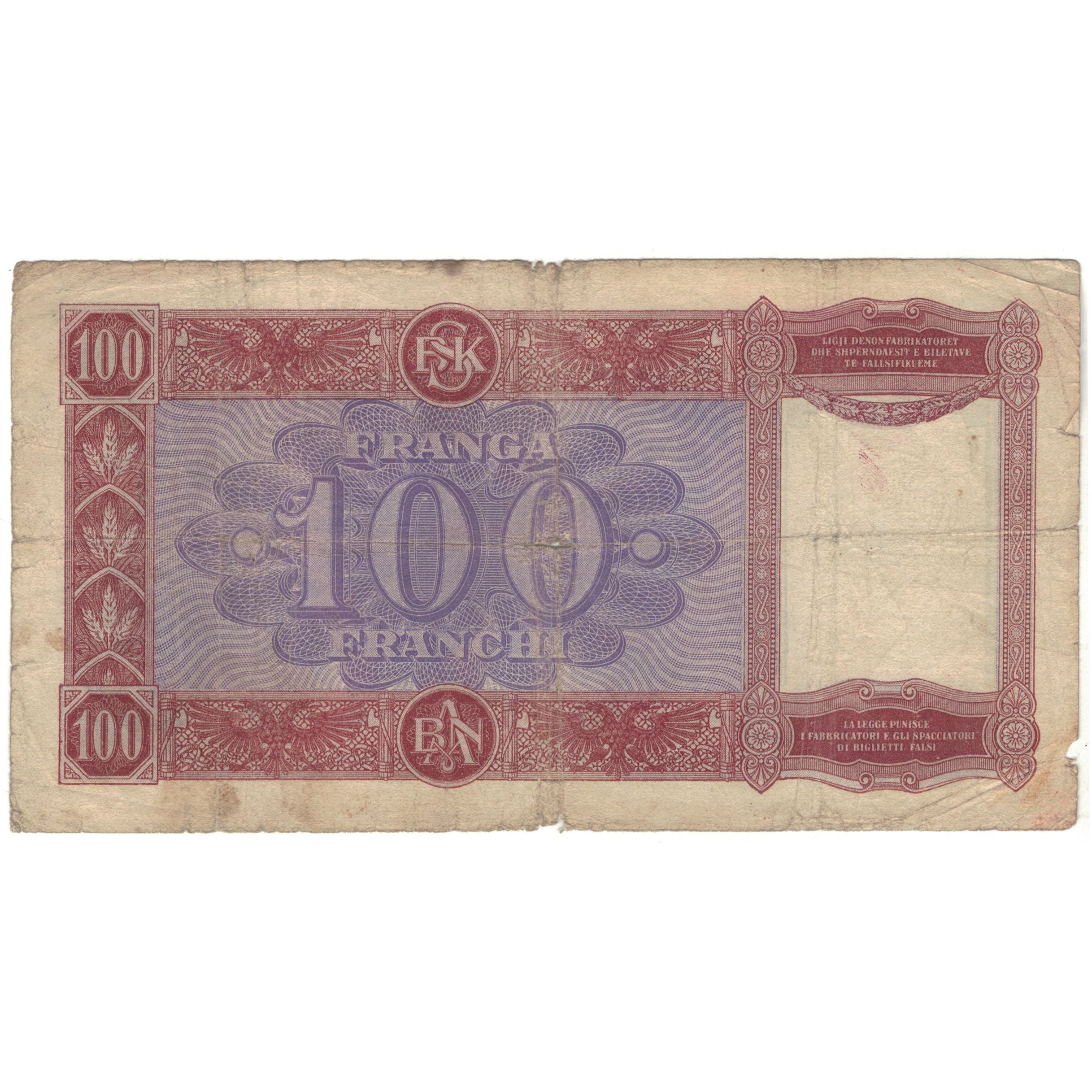 Banknote, Albania, 100 Franga, KM:8, VG(8-10)
