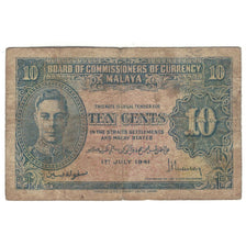 Banknote, MALAYA, 10 Cents, 1941, 1941-07-01, KM:8, VG(8-10)