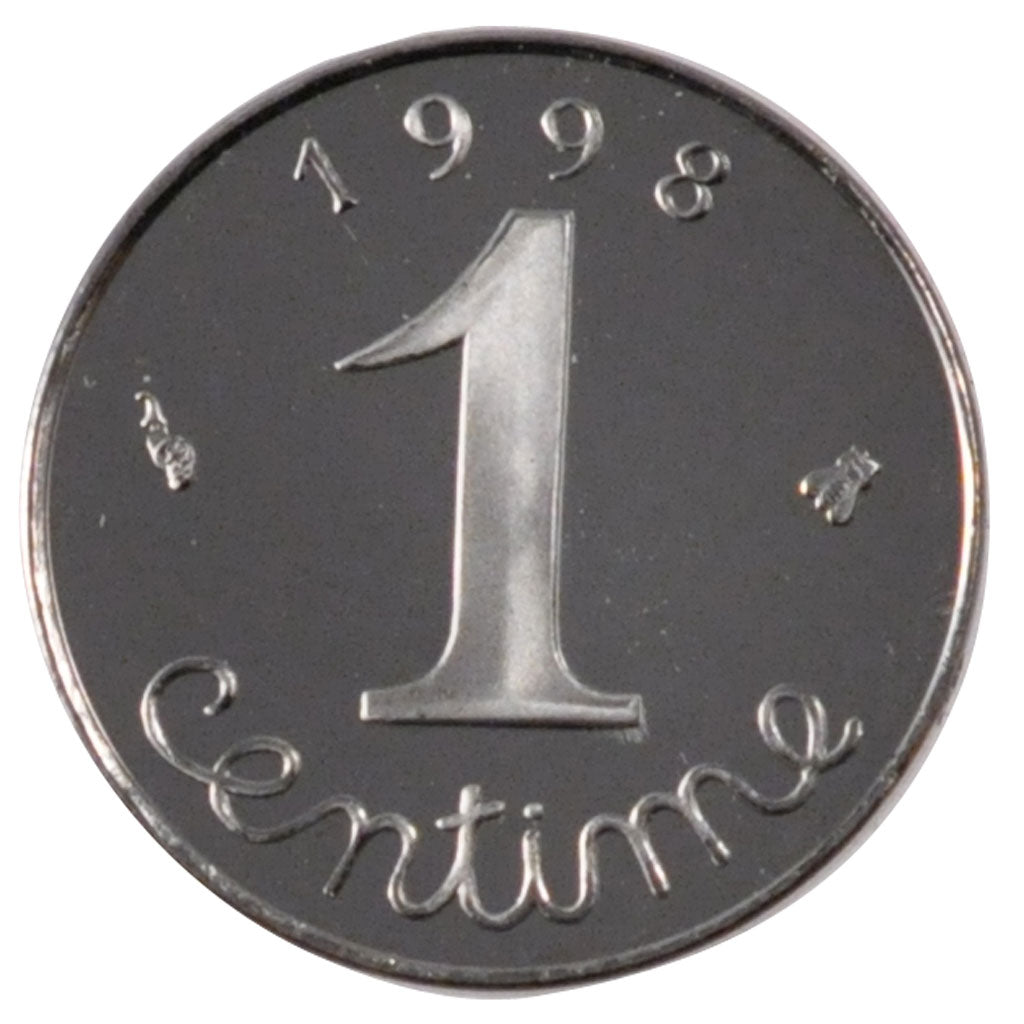 FRANCE, Épi, Centime, 1998, Paris, KM #928, MS(65-70), Stainless Steel, 15, ...