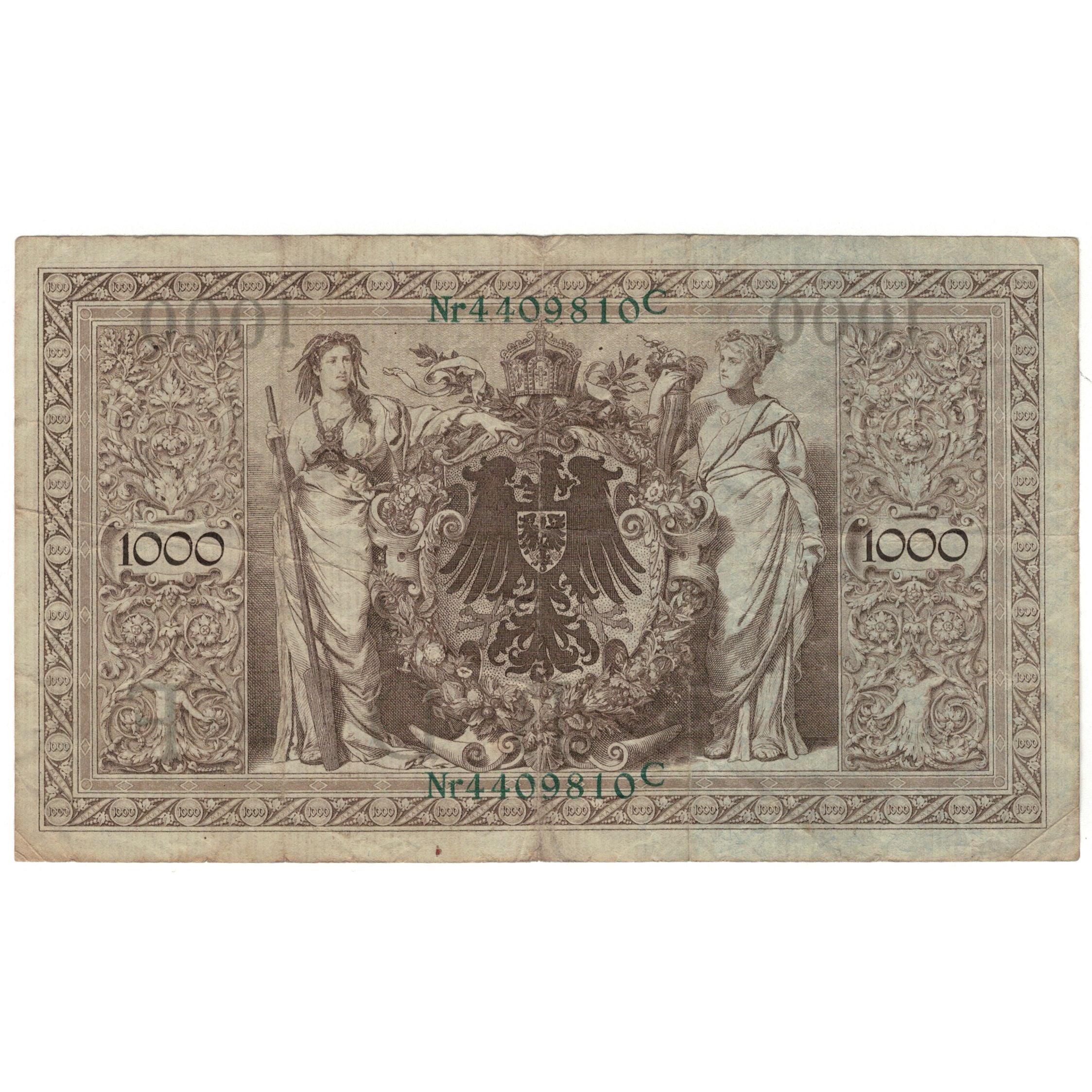 Banknote, Germany, 1000 Mark, 1910, 1910-04-21, KM:44a, VF(20-25)