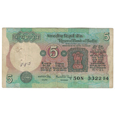 Banknote, India, 5 Rupees, 1975, KM:80i, VG(8-10)