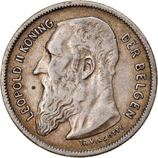 Coin, Belgium, Leopold II, 2 Francs, 2 Frank, 1904, Brussels, EF(40-45), Silver