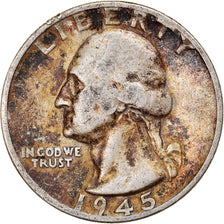 Moneta, Stati Uniti, Washington Quarter, Quarter, 1945, U.S. Mint, Philadelphia