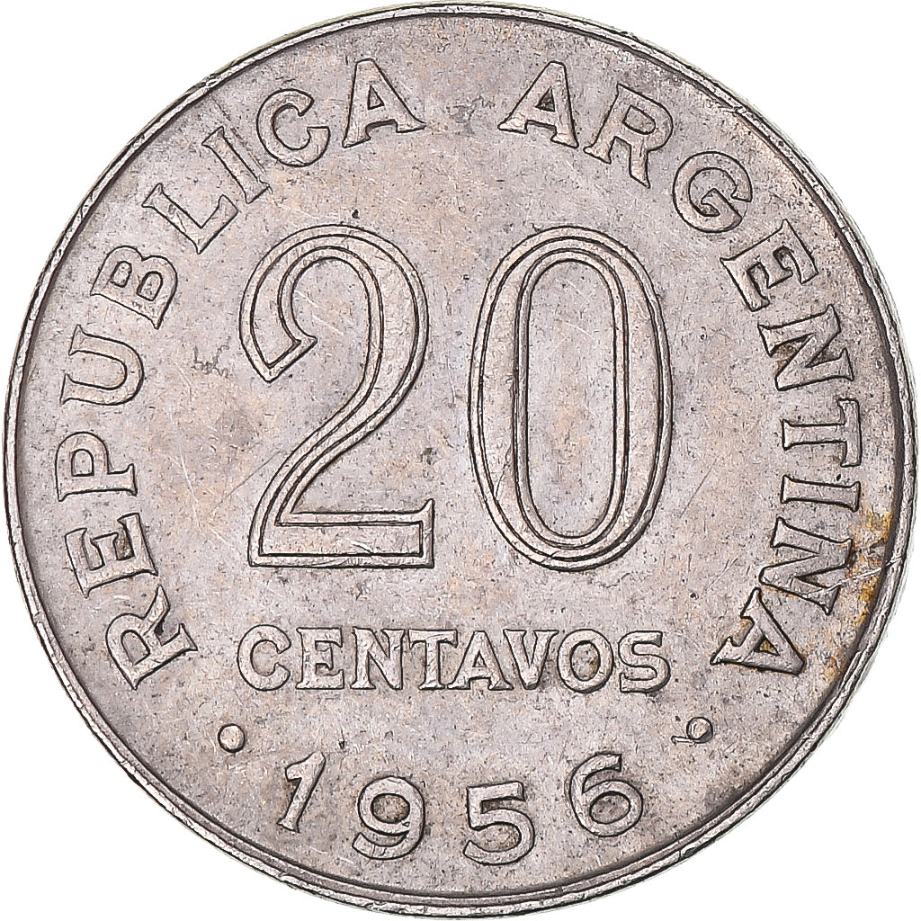 Coin, Argentina, 20 Centavos, 1956