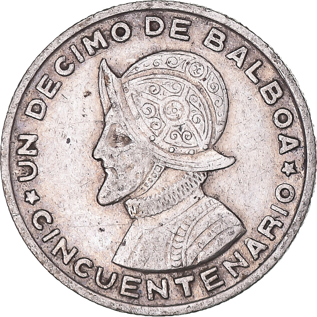 Munten, Panama, 1/10 Balboa, 1953
