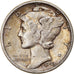 Monnaie, États-Unis, Mercury Dime, Dime, 1943, U.S. Mint, Philadelphie, TB+