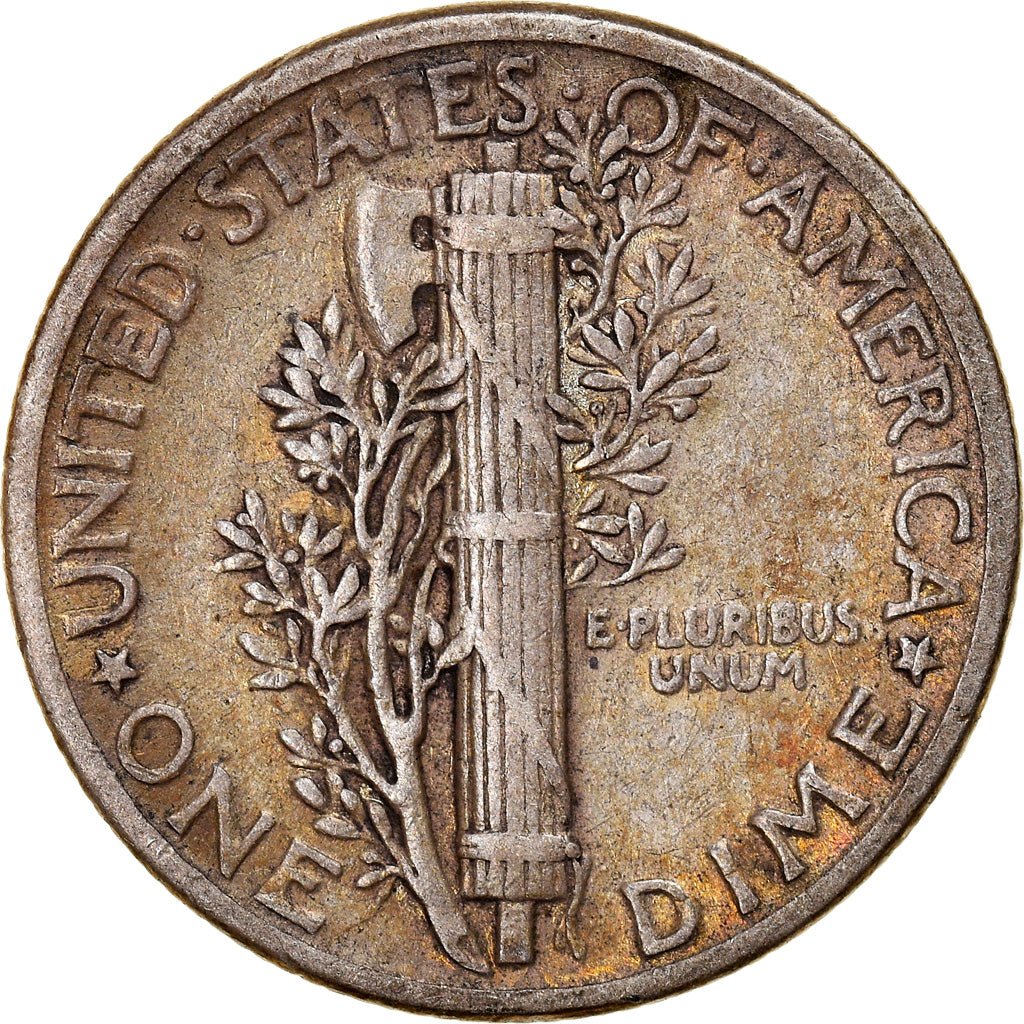 Monnaie, États-Unis, Mercury Dime, Dime, 1943, U.S. Mint, Philadelphie, TB+