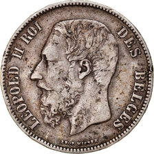 Coin, Belgium, Leopold II, 5 Francs, 5 Frank, 1873, Bruxelles, VF(30-35)