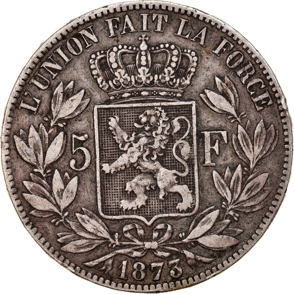 Coin, Belgium, Leopold II, 5 Francs, 5 Frank, 1873, Bruxelles, VF(30-35)