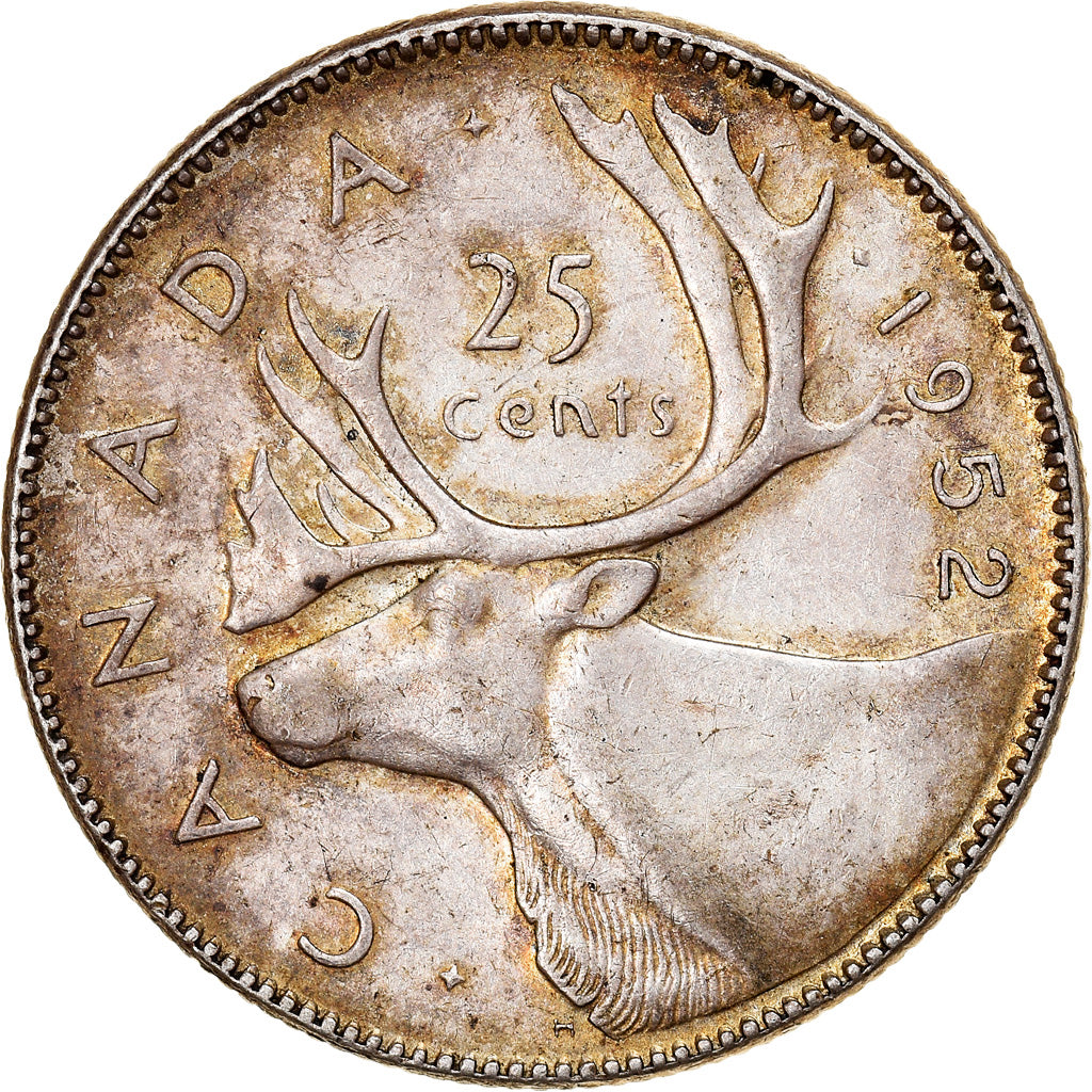 Coin, Canada, George VI, 25 Cents, 1952, Royal Canadian Mint, Ottawa, VF(30-35)