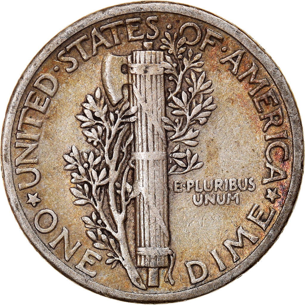 Coin, United States, Mercury Dime, Dime, 1941, U.S. Mint, Philadelphia