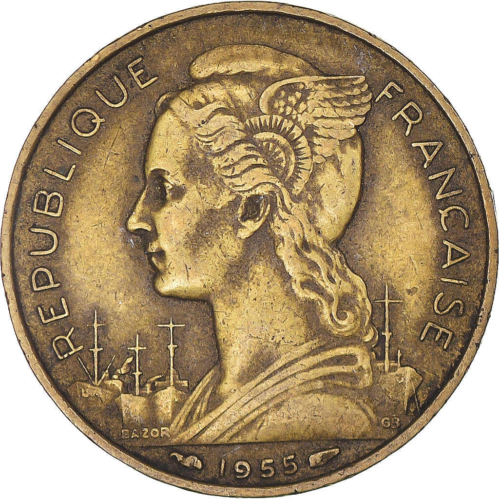 Munten, Réunion, 20 Francs, 1955