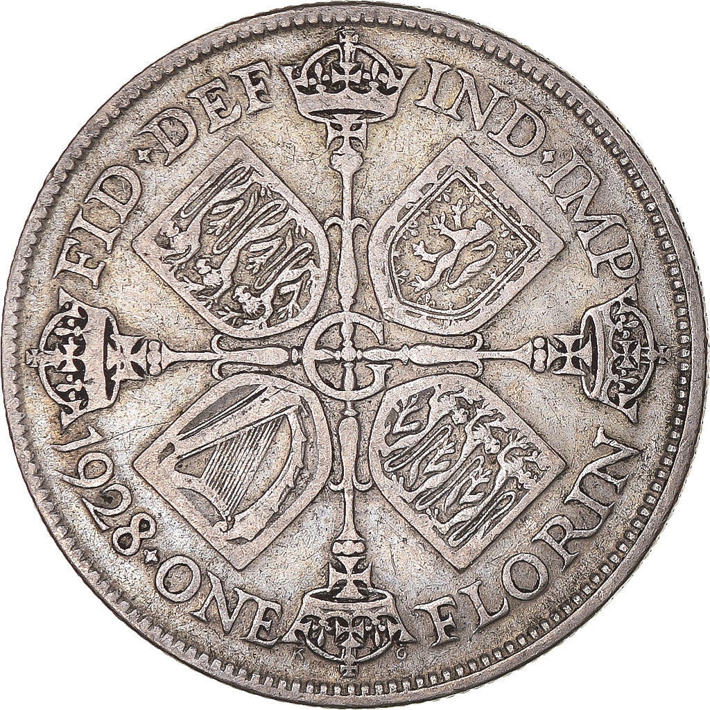Münze, Großbritannien, Florin, Two Shillings, 1928