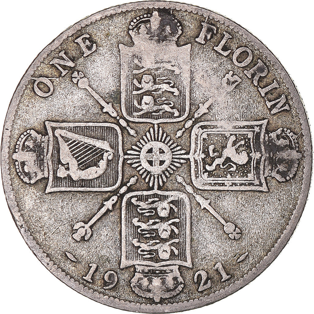 Münze, Großbritannien, Florin, Two Shillings, 1921