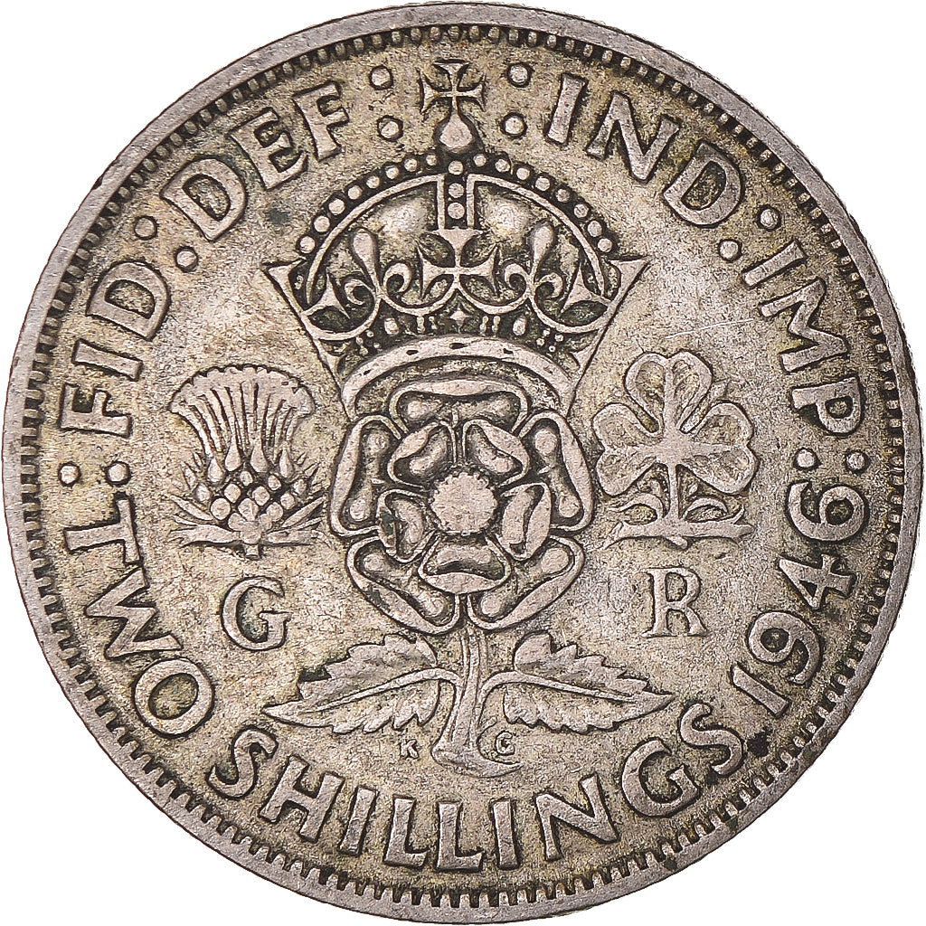 Münze, Großbritannien, Florin, Two Shillings, 1946