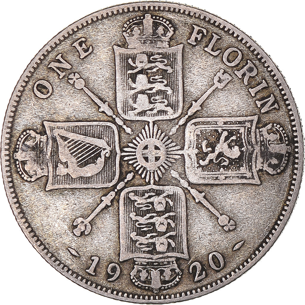 Münze, Großbritannien, Florin, Two Shillings, 1920