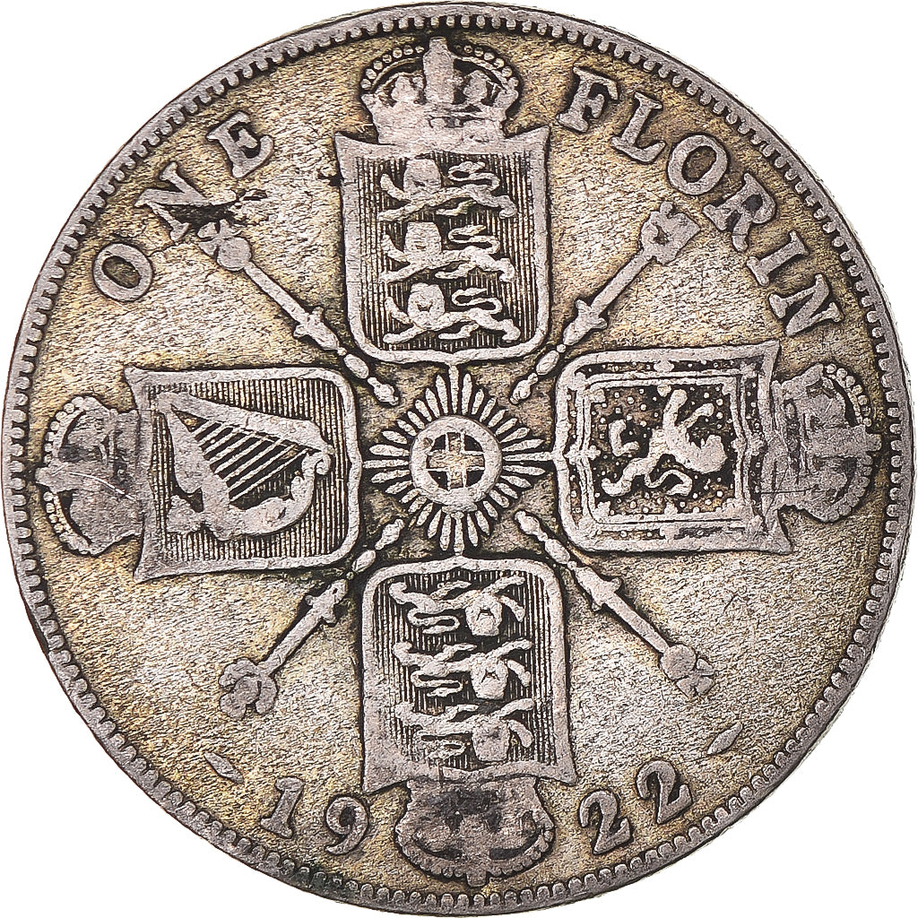 Münze, Großbritannien, Florin, Two Shillings, 1922