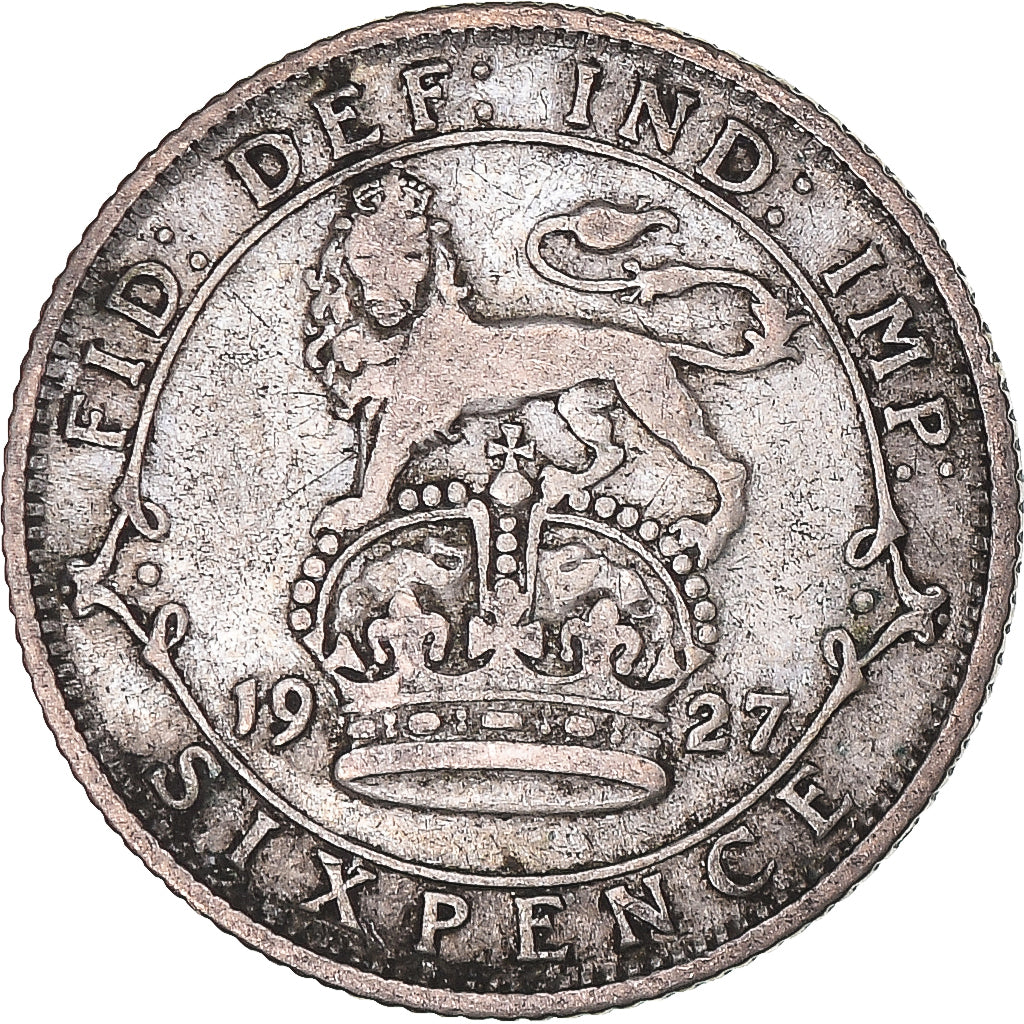 Moneda, Gran Bretaña, 6 Pence, 1927