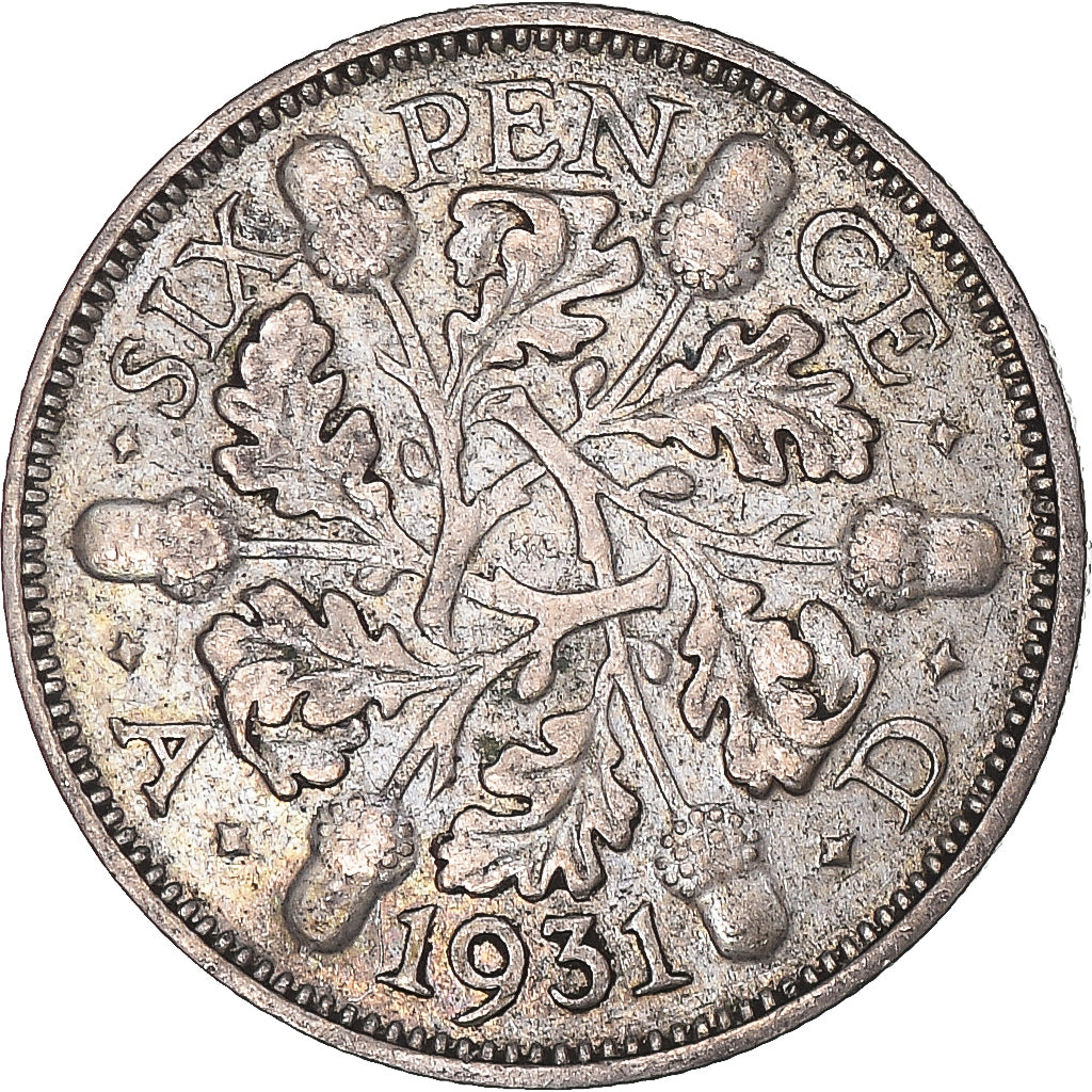 Moeda, Grã-Bretanha, 6 Pence, 1931
