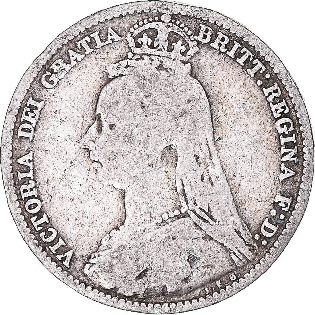 Münze, Großbritannien, 6 Pence, 1890