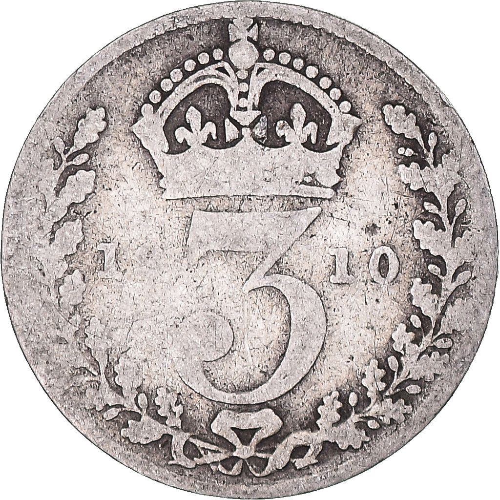 Moneda, Reino Unido, 3 Pence, 1910