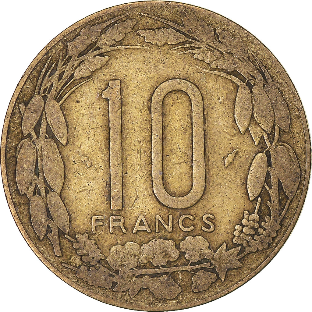 Monnaie, États de l'Afrique centrale, 10 Francs, 1979