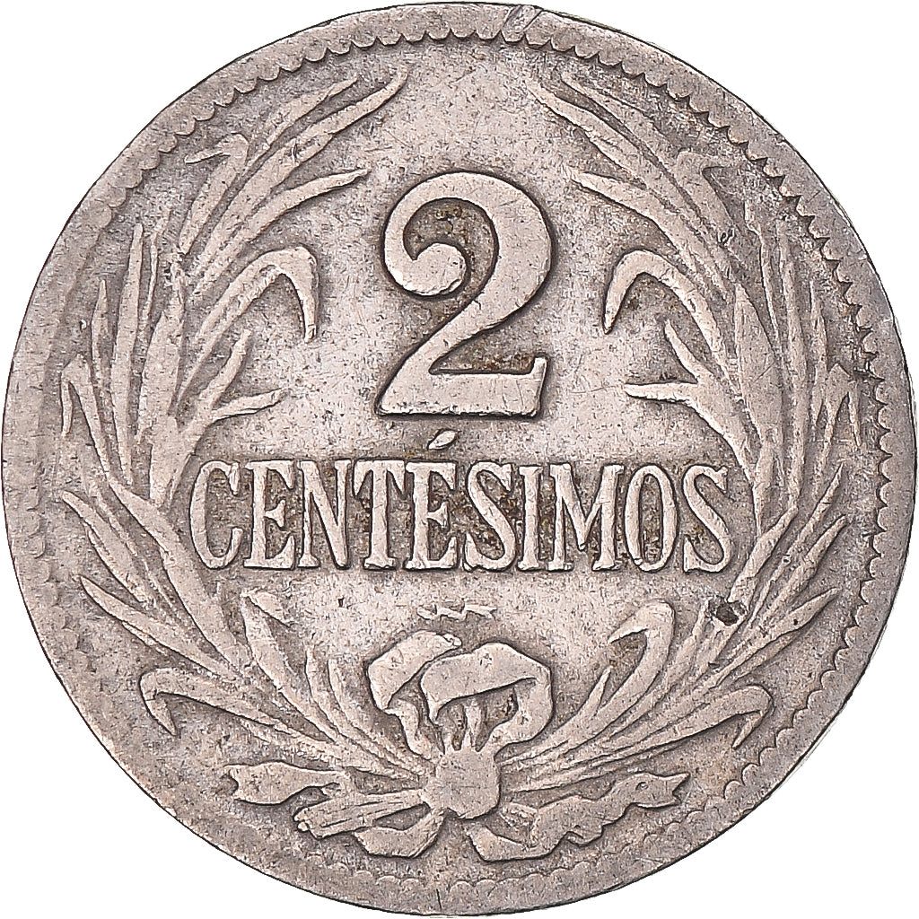 Moneta, Uruguay, 2 Centesimos, 1924