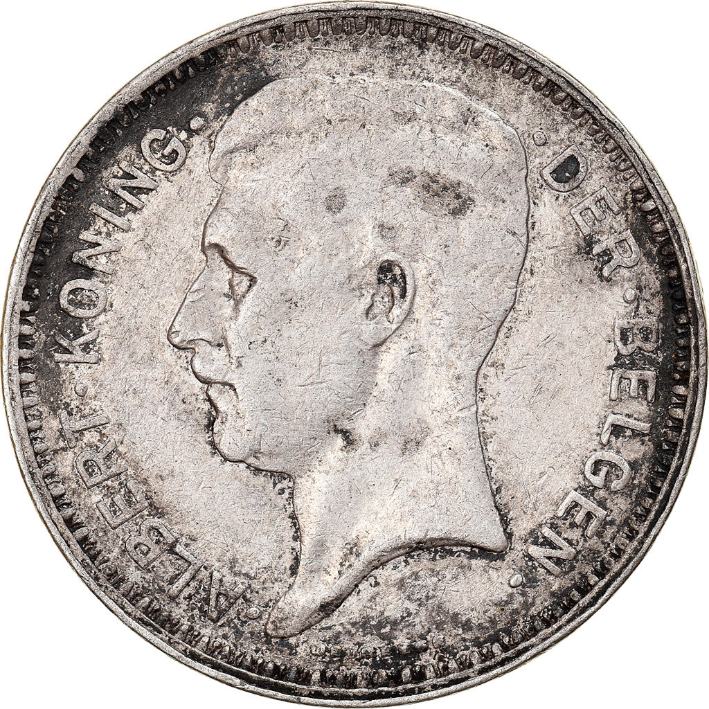 Coin, Belgium, Albert I, 20 Francs, 20 Frank, 1934, Brussels, VF(20-25), Silver