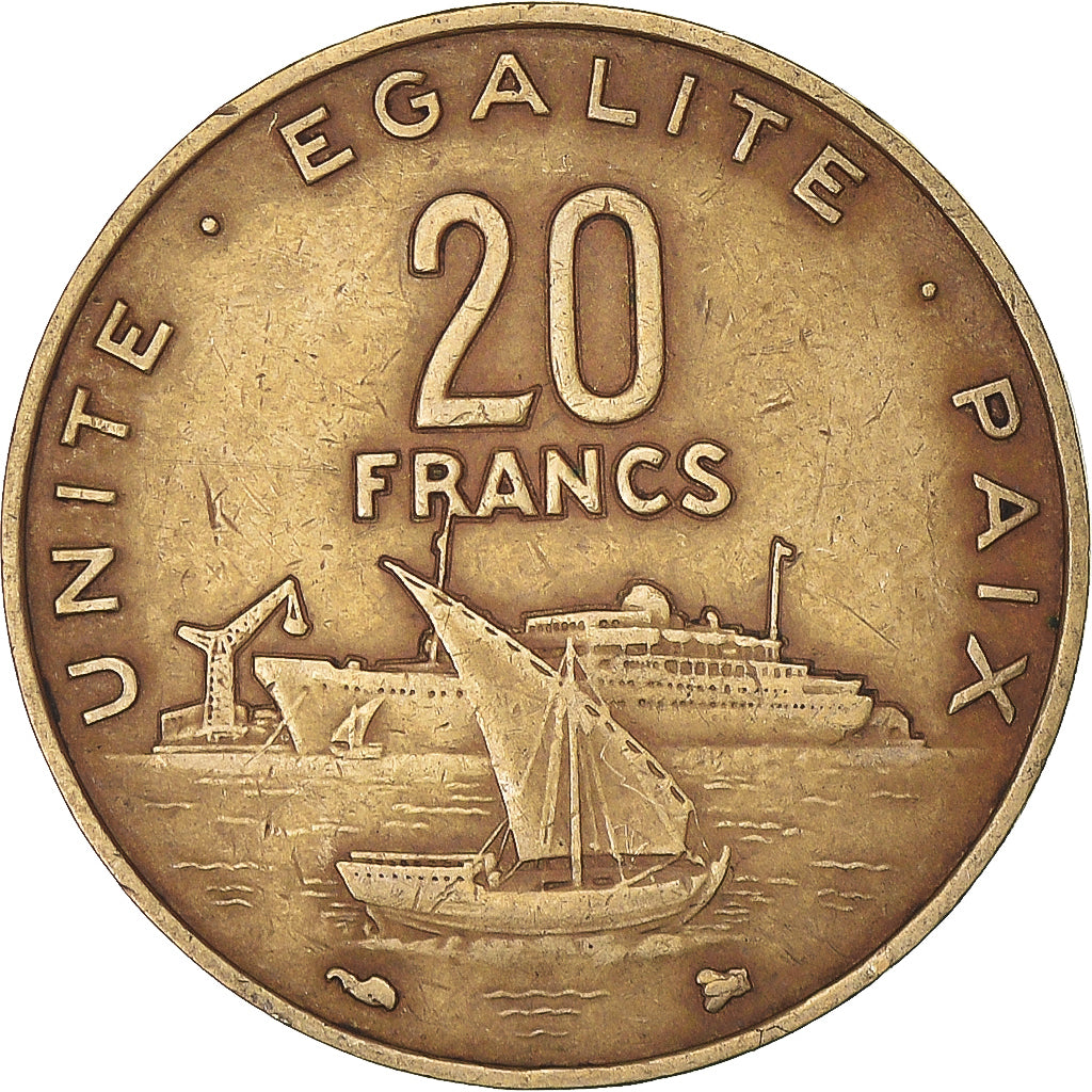Monnaie, Djibouti, 20 Francs, 1996