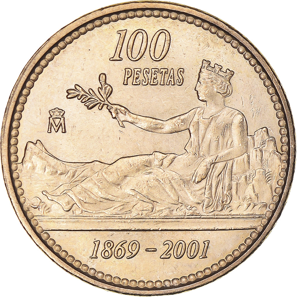 Coin, Spain, 100 Pesetas, 2001