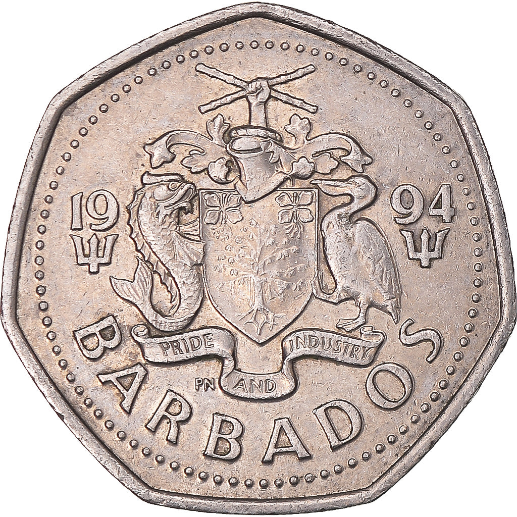 Coin, Barbados, Dollar, 1994