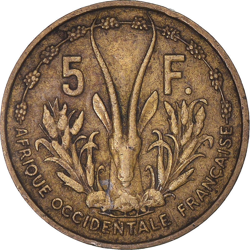 Moneta, Stati dell'Africa occidentale, 5 Francs, 1956