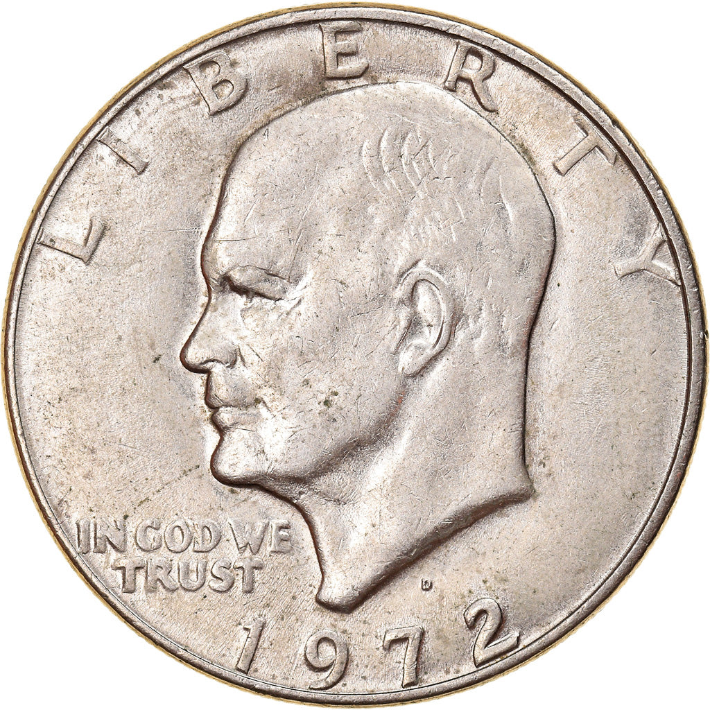 Coin, United States, Eisenhower Dollar, Dollar, 1972, U.S. Mint, Denver, Eagle