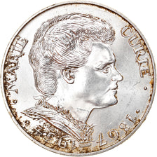 Moeda, França, Marie Curie, 100 Francs, 1984, MS(60-62), Prata, KM:955