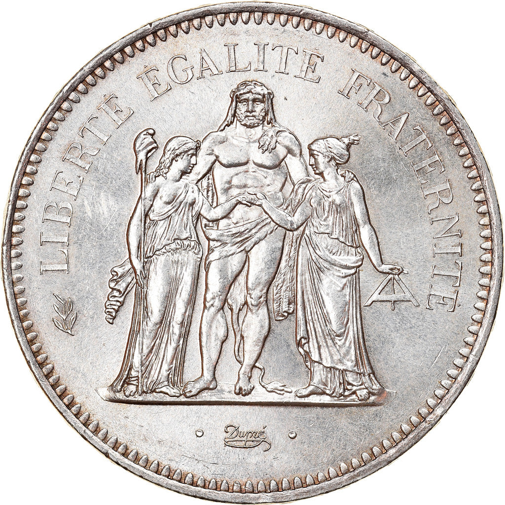 Coin, France, Hercule, 50 Francs, 1977, Paris, AU(55-58), Silver, KM:941.1