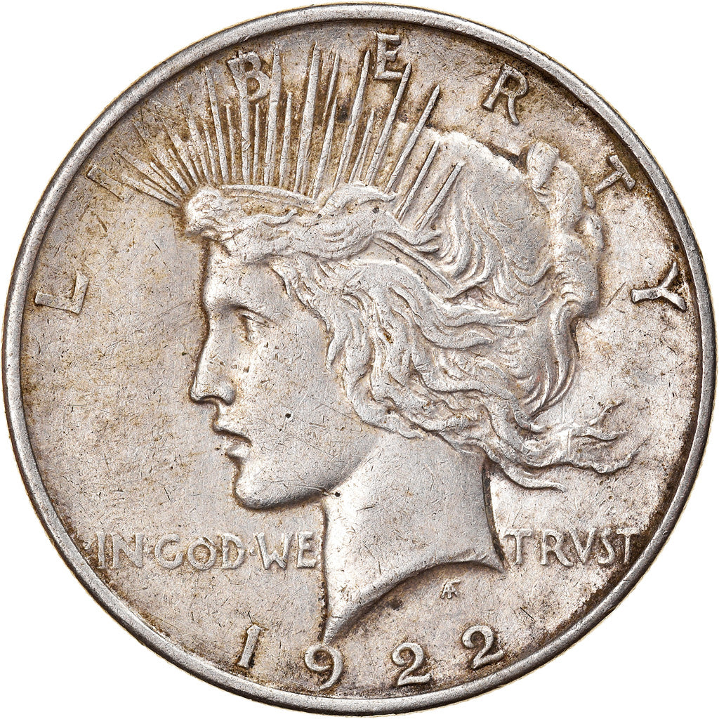 Coin, United States, Peace Dollar, Dollar, 1922, U.S. Mint, Denver, EF(40-45)