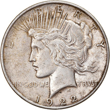 Coin, United States, Peace Dollar, Dollar, 1922, U.S. Mint, Denver, EF(40-45)