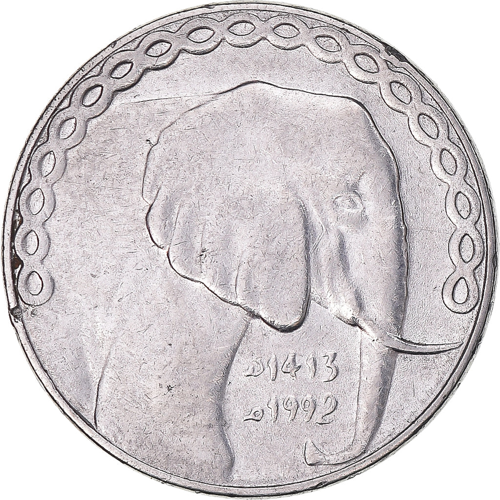 Coin, Algeria, 5 Dinars, 1992