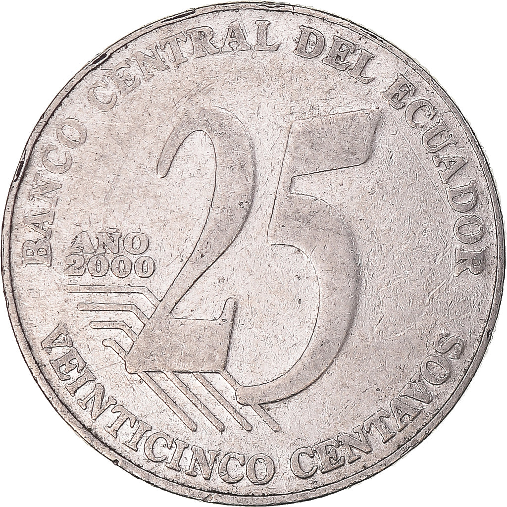 Munten, Ecuador, 25 Centavos, 2000