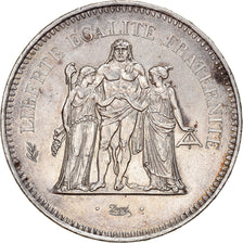 Coin, France, Hercule, 50 Francs, 1977, Paris, EF(40-45), Silver, KM:941.1