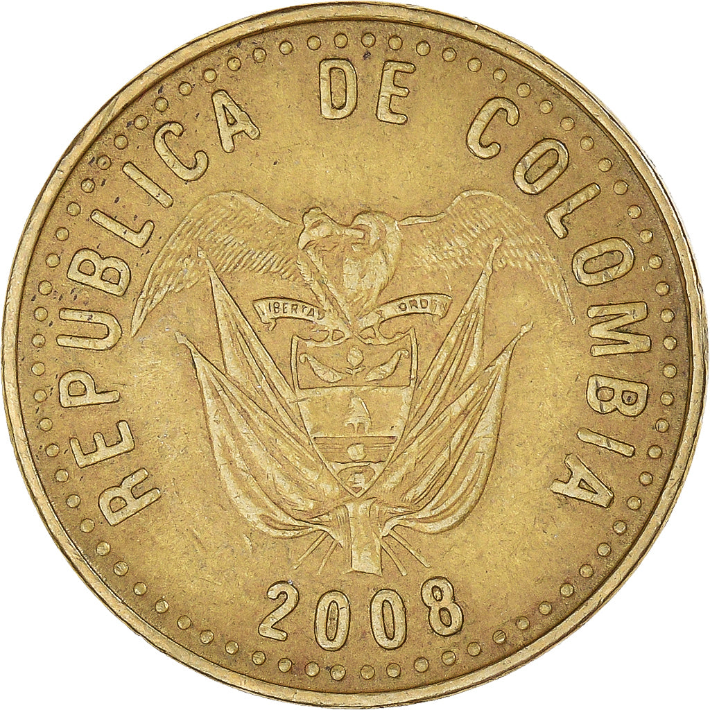 Moneda, Colombia, 100 Pesos, 2008