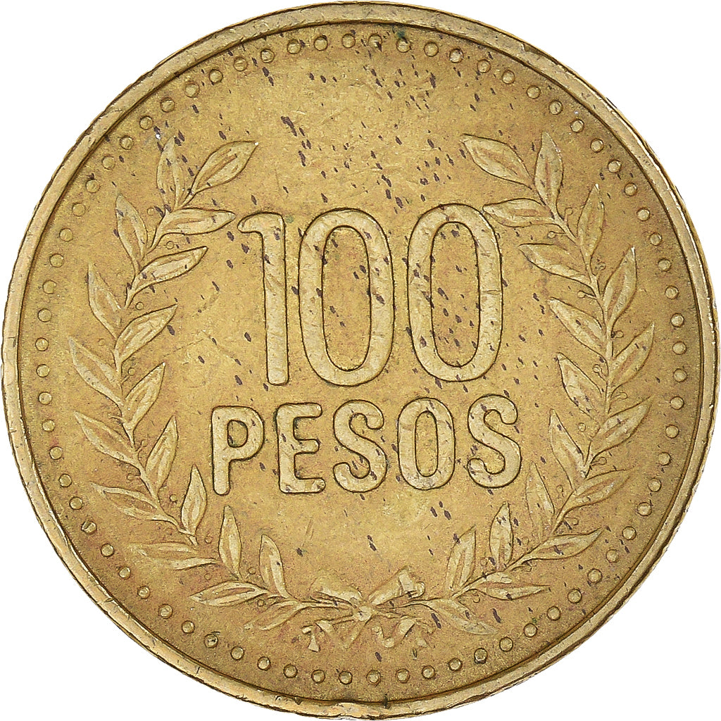 Moneda, Colombia, 100 Pesos, 2008