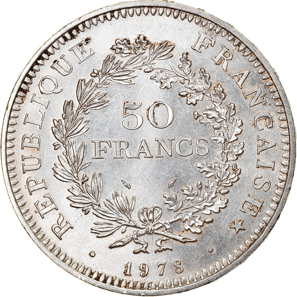 Münze, Frankreich, Hercule, 50 Francs, 1978, Paris, SS, Silber, KM:941.1