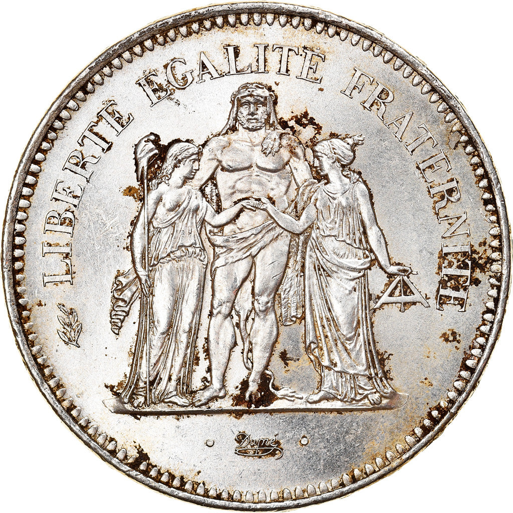 Coin, France, Hercule, 50 Francs, 1975, Paris, EF(40-45), Silver, KM:941.1