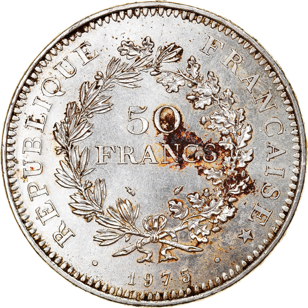 Coin, France, Hercule, 50 Francs, 1975, Paris, EF(40-45), Silver, KM:941.1