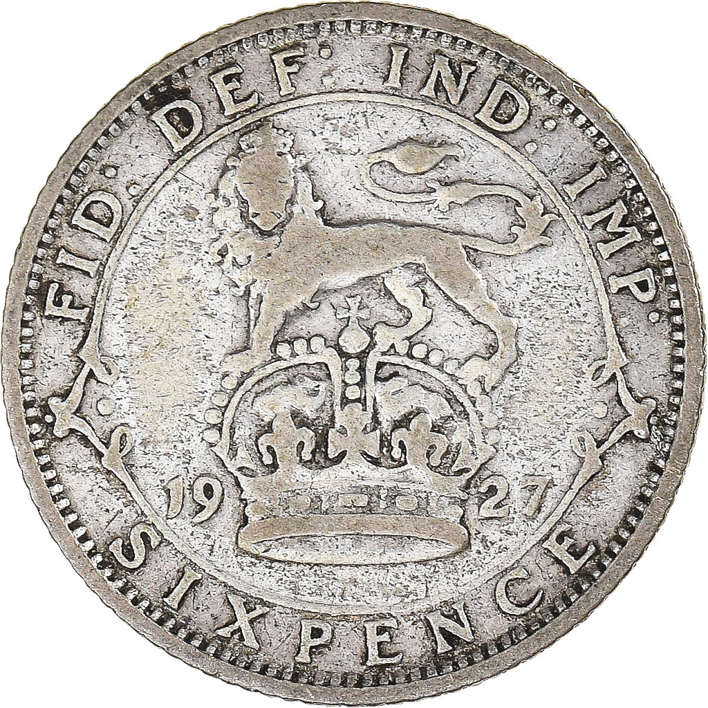 Moneda, Gran Bretaña, 6 Pence, 1927