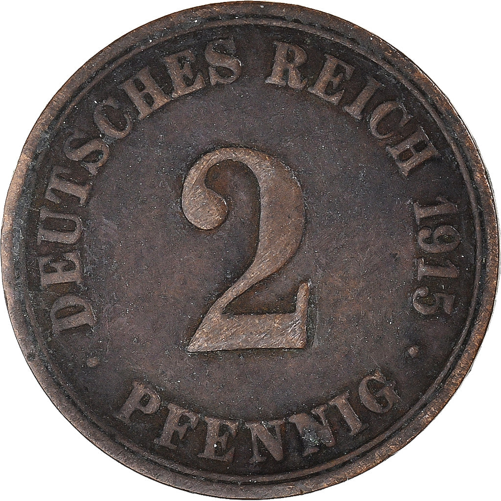 Moneta, Germania, 2 Pfennig, 1915